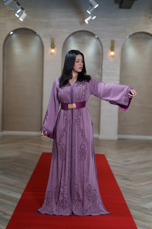 Mauve Royal Embellished Caftan