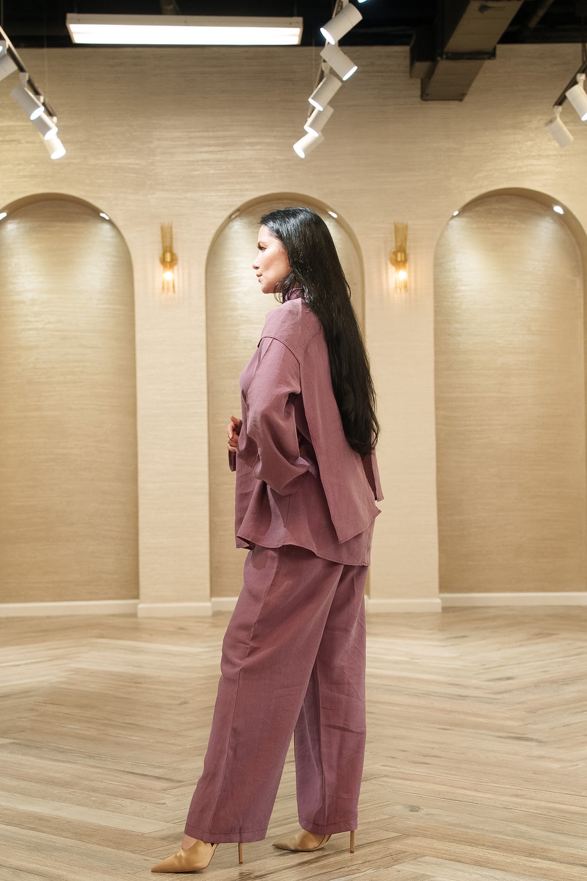 My City Chic Flowing Cape 2-Piece Pants Set
