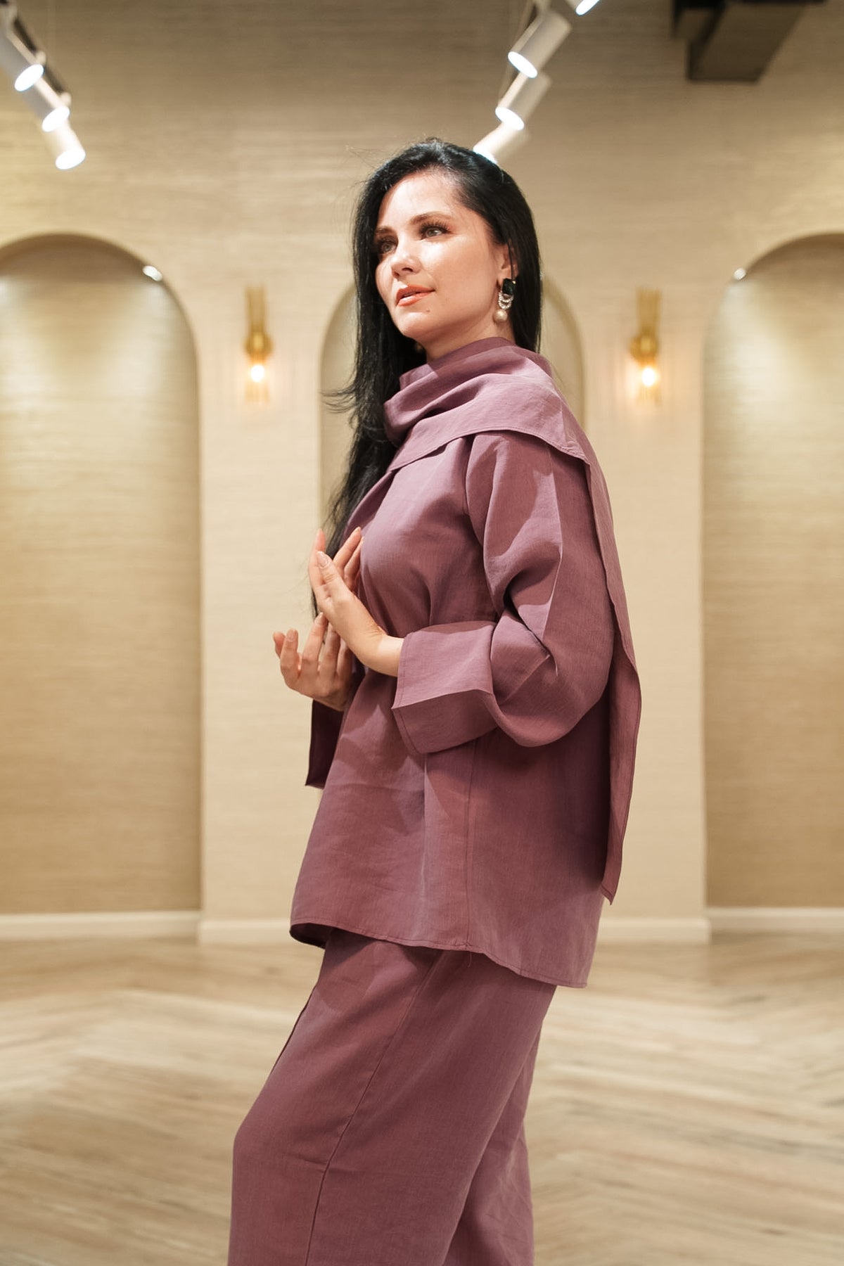 My City Chic Flowing Cape 2-Piece Pants Set