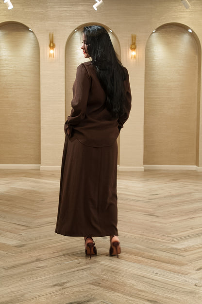 Sophia Tie-Neck Blouse &amp; Maxi Skirt 2-Piece Set