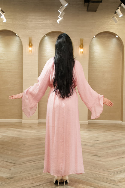 Olivia Tie-Neck Bell Sleeve Maxi Dress