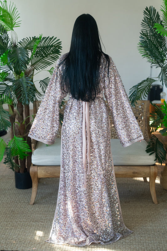 Celestial Rose Sequin Caftan
