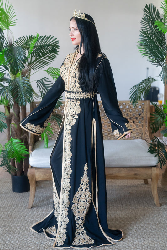 Majestic Noir Caftan