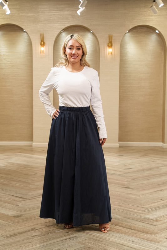 Essential Cotton Modest Maxi Skirt