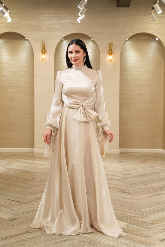 Luna Bow Elegance Evening Gown