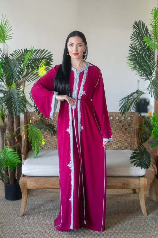 2 Pieces Royal Garnet Caftan