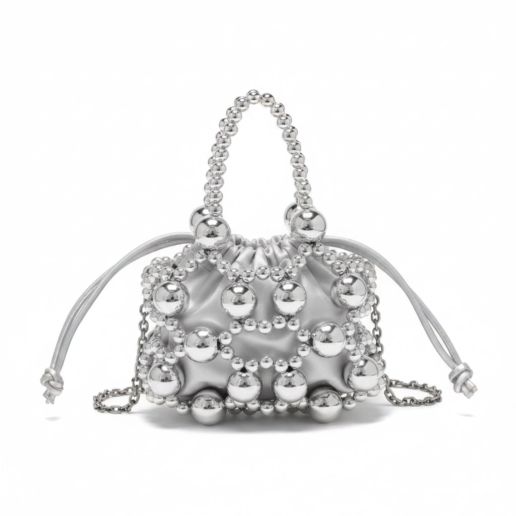 Jawhara Mini Beaded Ball Clutch