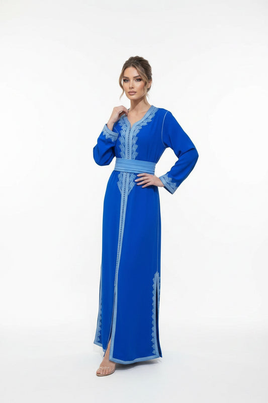 Modern Royal Blue Caftan