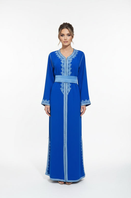 Modern Royal Blue Caftan