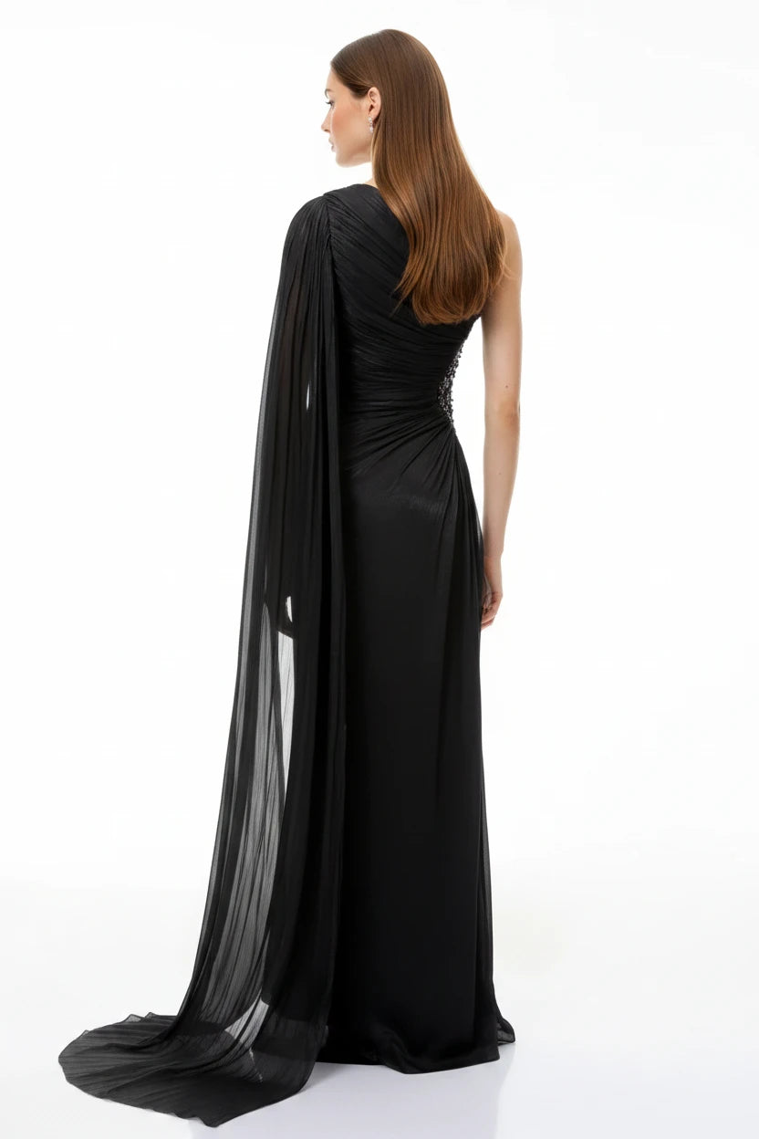 Scarlet Luxe Black Evening Gown