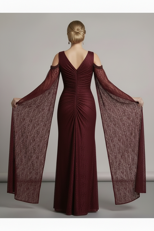 The Juliette Burgundy Gown