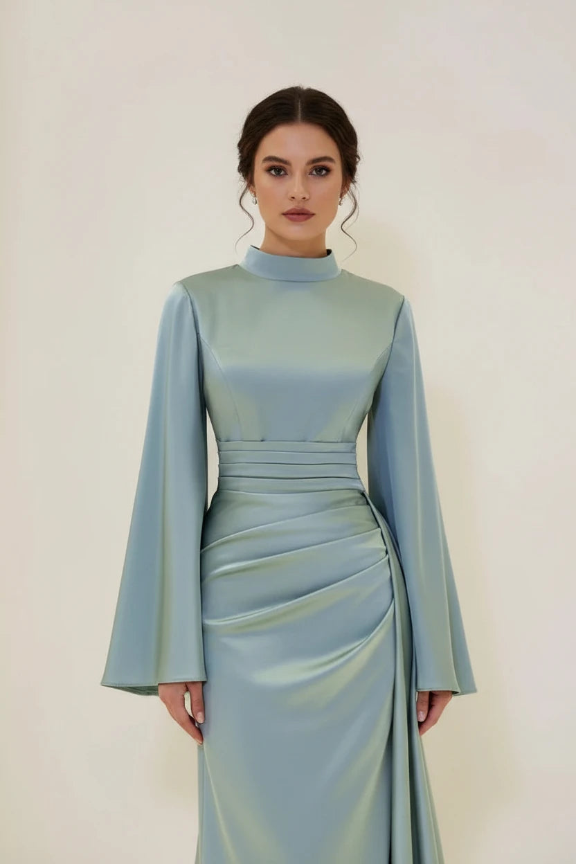 Velora Draped Evening Gown