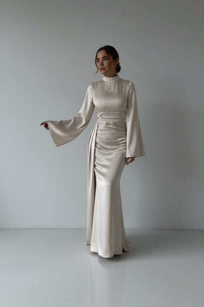 Velora Draped Evening Gown