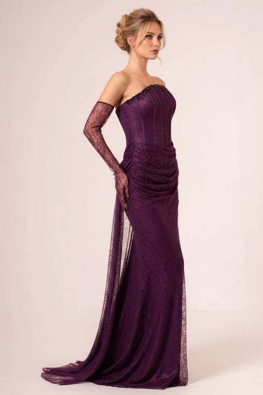 The Etoile Bordeaux Purple Gown