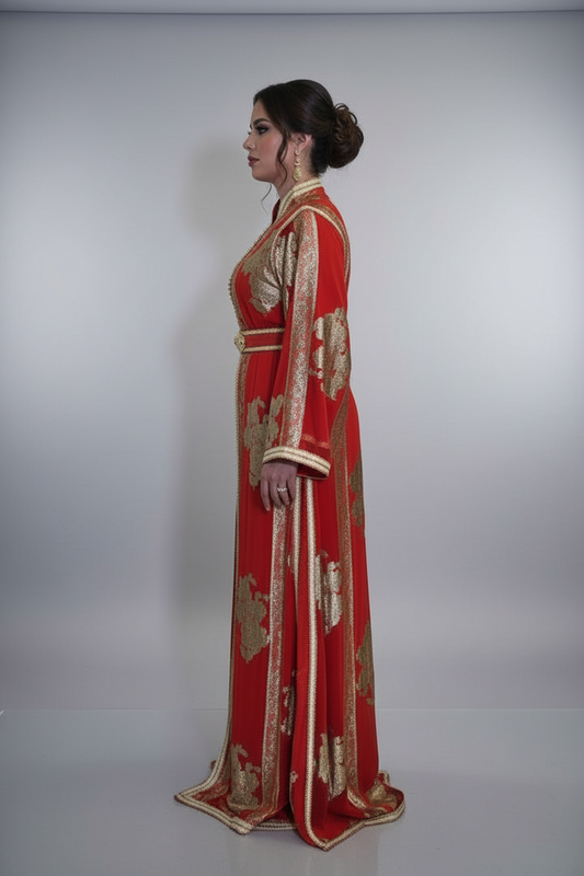 Shiny Orange Caftan