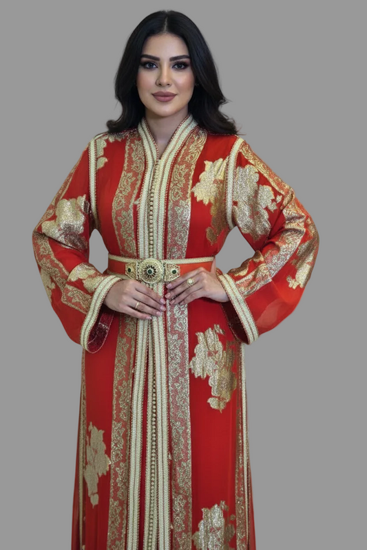 Shiny Orange Caftan