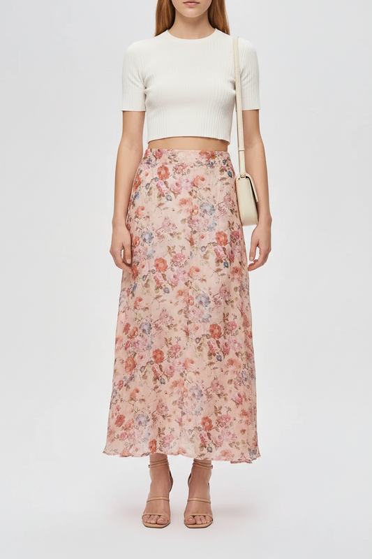 Flowy Floral Maxi Skirt