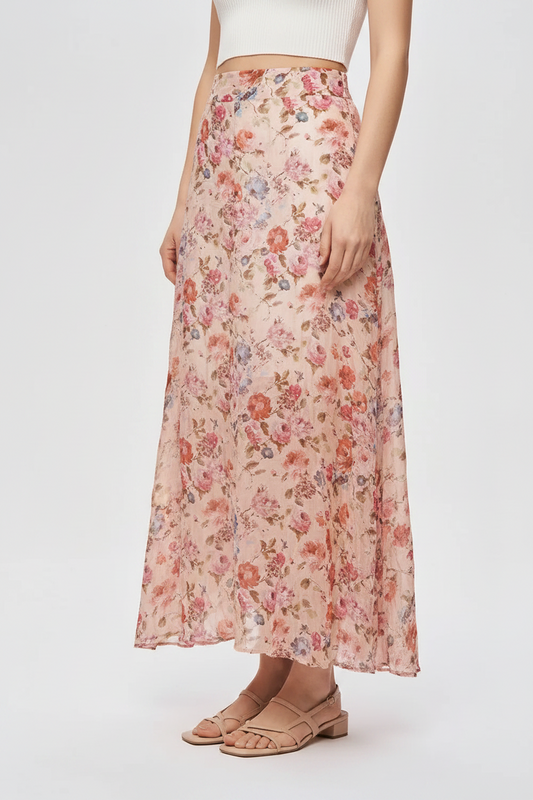 Flowy Floral Maxi Skirt