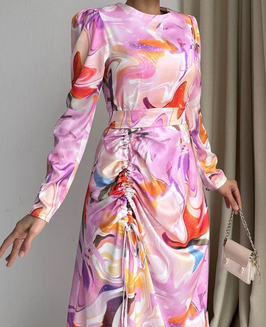 MULTI-COLORED FLOW DRESS (COLOR 2)