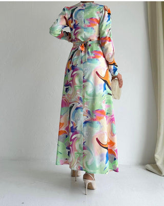 MULTI-COLORED FLOW DRESS (COLOR 3)