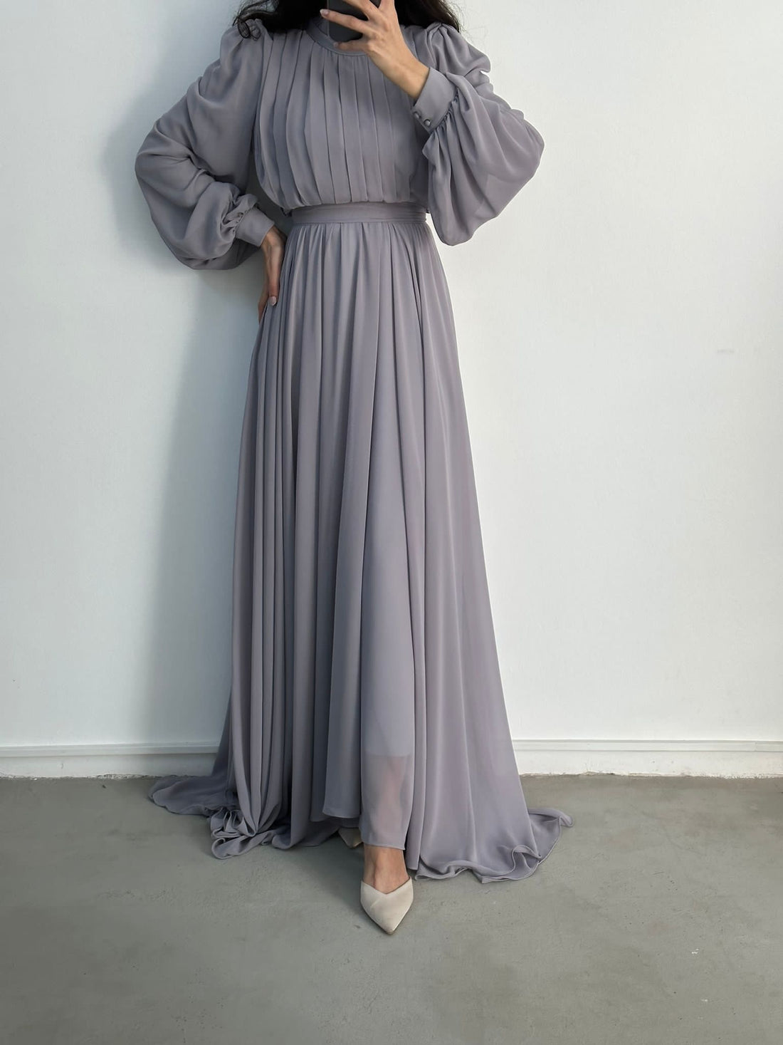 Purple Straight Flow Dress