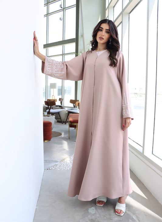 Sahara Peachy Pink Luxury Dubai Abaya