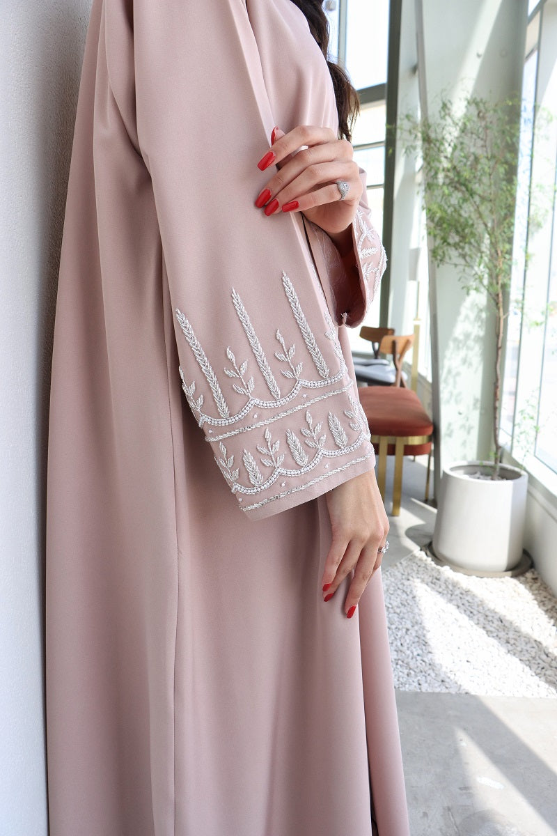 Sahara Peachy Pink Luxury Dubai Abaya