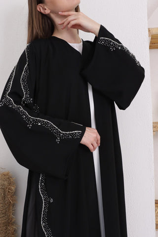 Zahra Dubai Luxury Black Abaya