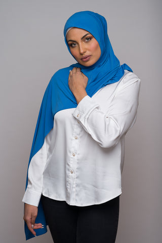 LAPIS BLUE LYCRA JERSEY HIJAB