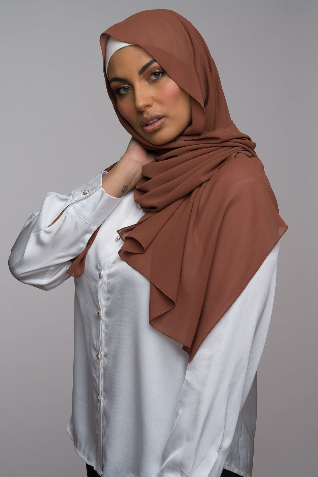 COFFEE CHIFFON HIJAB