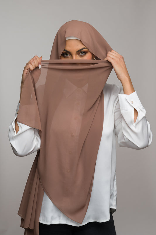 CHESTNUT CHIFFON HIJAB