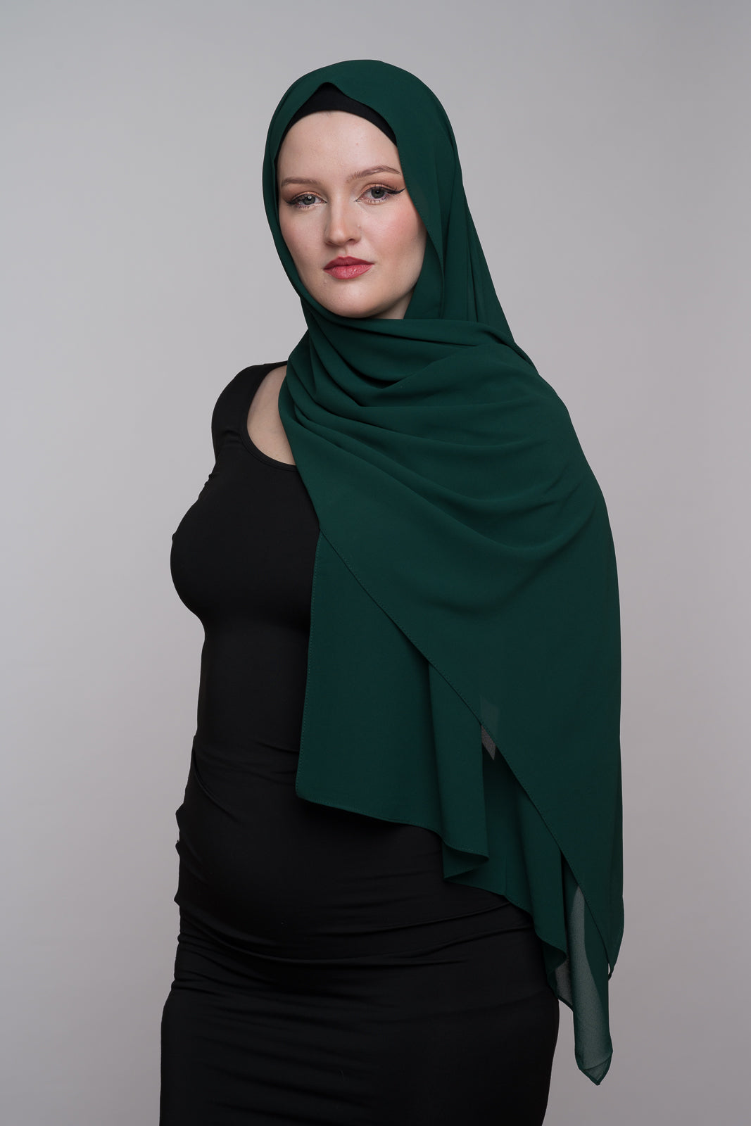 GABLE GREEN DIAMOND CHIFFON HIJAB