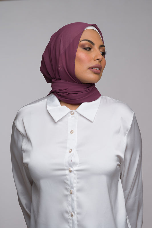 OLD MAUVE CHIFFON HIJAB