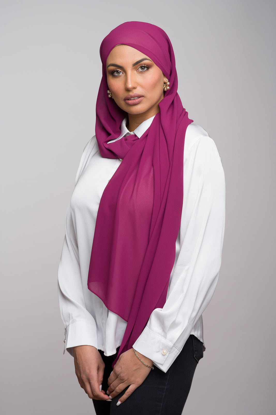 BASHFUL PINK CHIFFON HIJAB