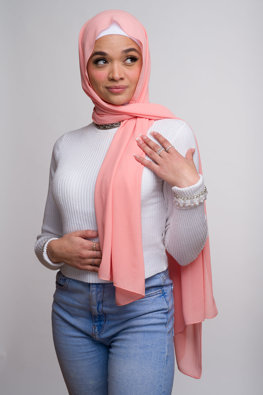 PINK CHIFFON HIJAB