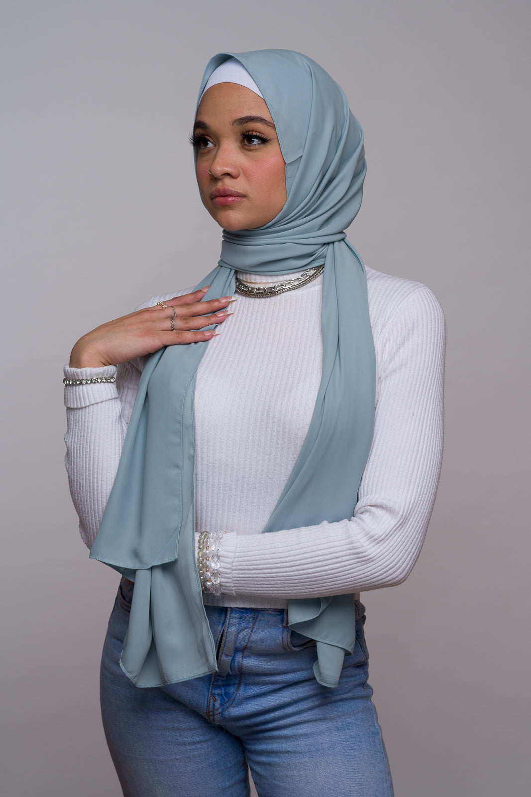 ECHO BLUE MEDINA SILK HIJAB