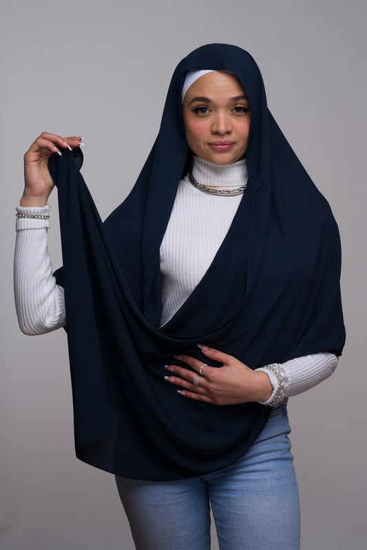 GULF BLUE MEDINA SILK HIJAB