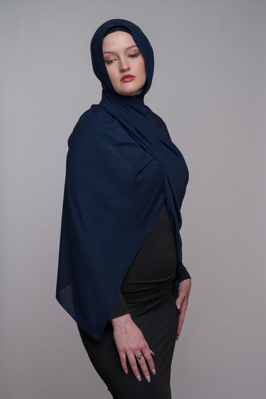 TRISTESSE BLUE MEDINA SILK HIJAB