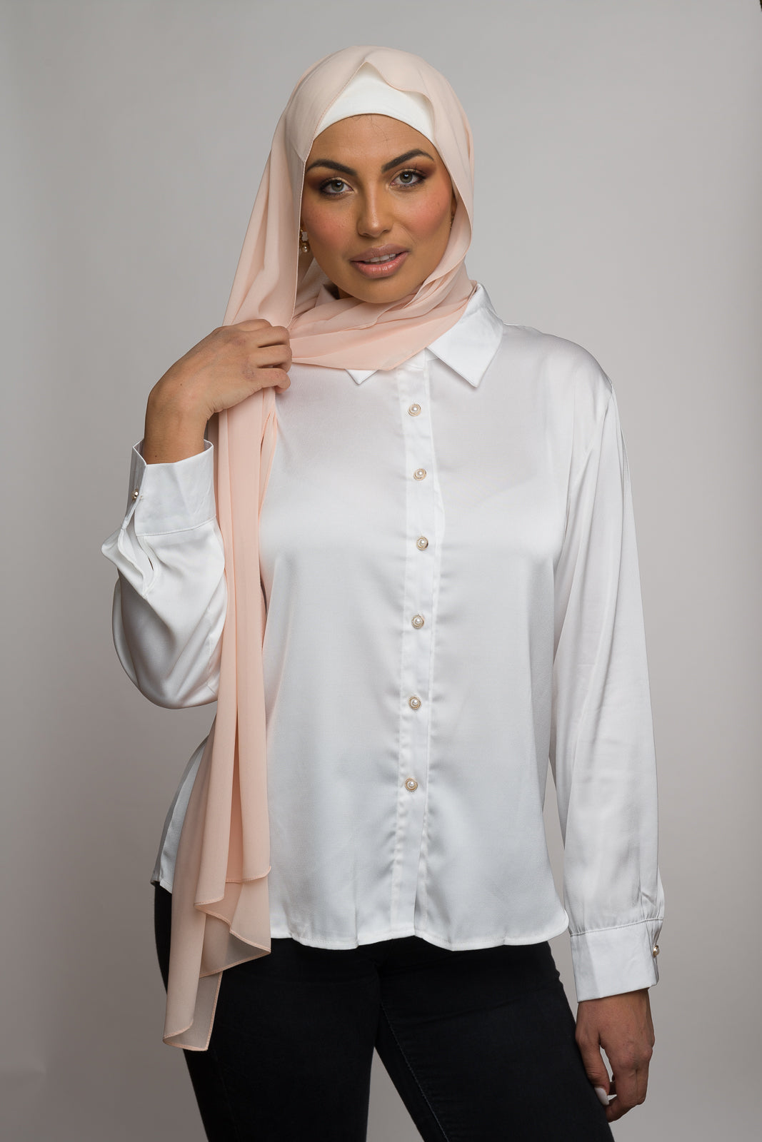 CLAM SHELL CHIFFON HIJAB