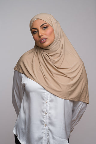 FRAPPE BROWN LYCRA JERSEY HIJAB