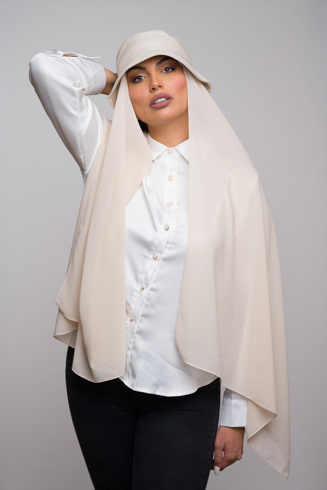Cream Hijab Hat
