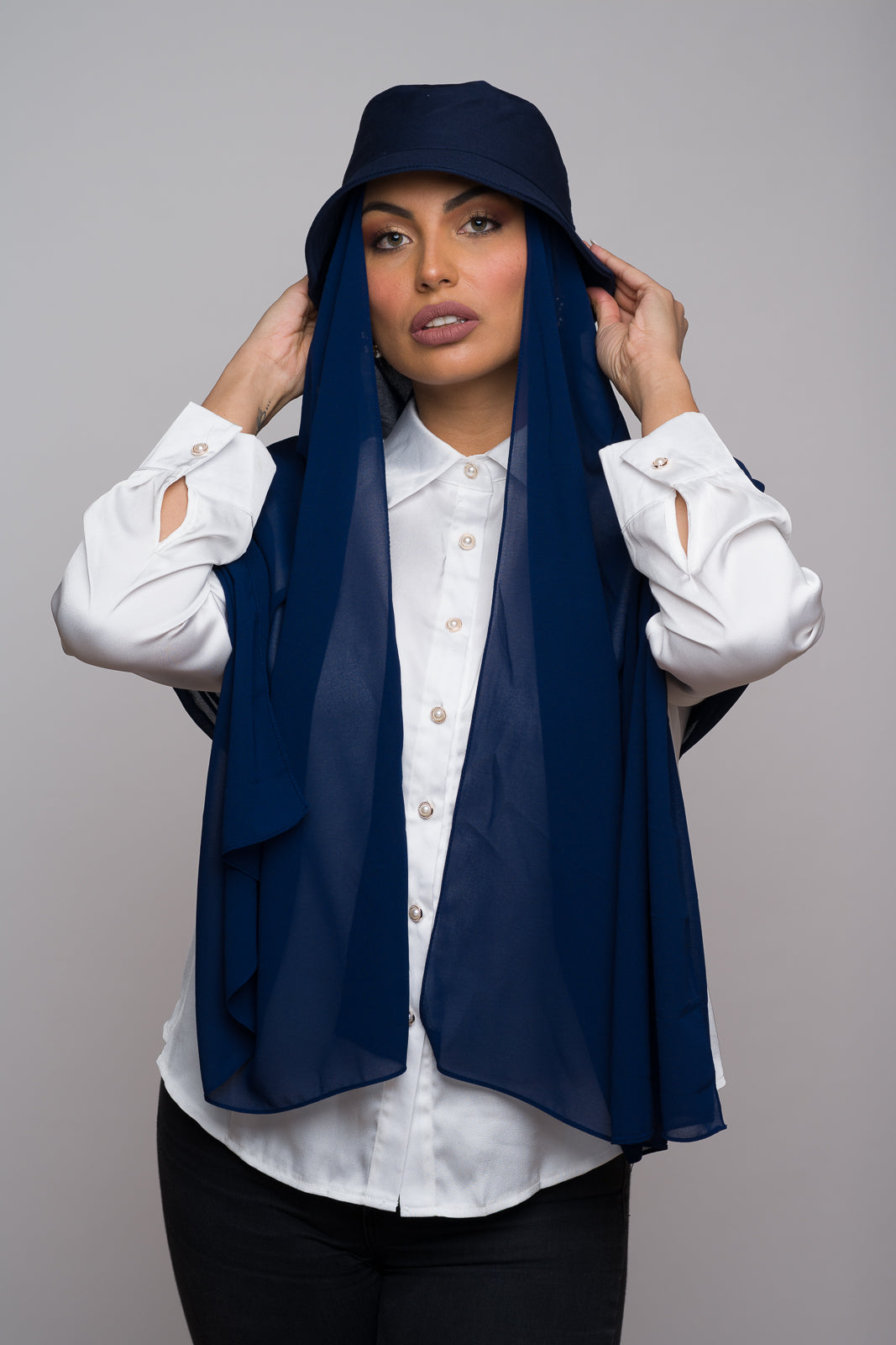 Navy Hijab Hat
