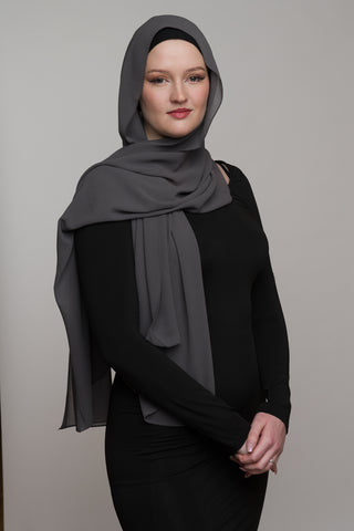 CHARCOAL CHIFFON HIJAB