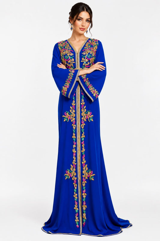Royal Blue Moroccan Kaftan
