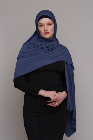 MEDIEVAL BLUE COTTON JERSEY HIJAB