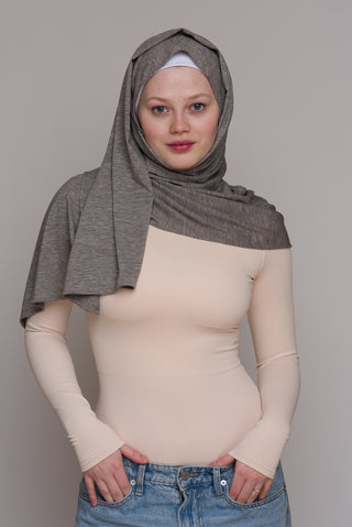 NIGHT GULL GREY COTTON JERSEY HIJAB