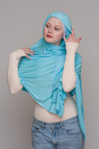 AQUA VITALE COTTON JERSEY HIJAB