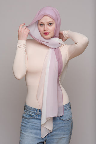 LIGHTHEARTED ROSE DEGRADE HIJAB