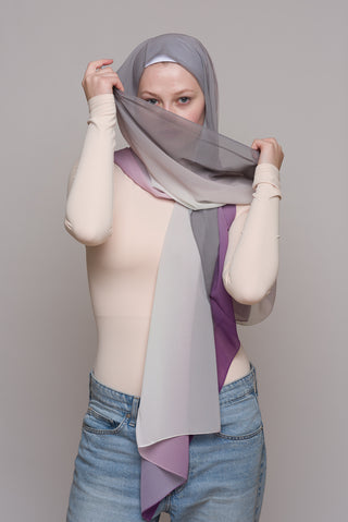 JAPANESE VIOLET DEGRADE HIJAB