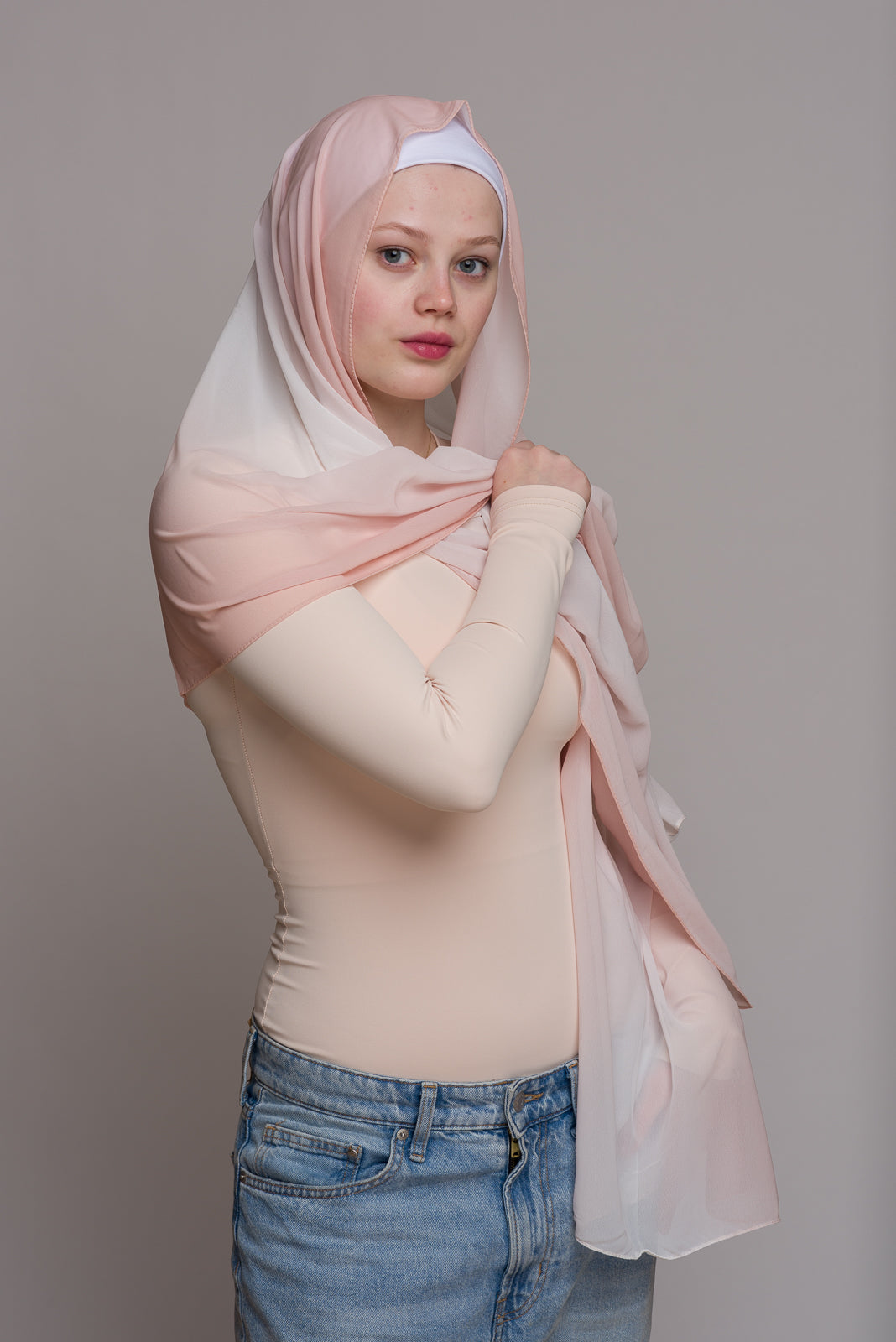 PEACH WHIP DEGRADE HIJAB